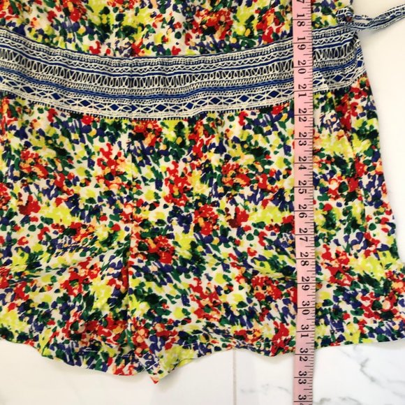 Cabi fiesta floral Cruise yacht romper size S Pockets colorful vacation casual - Picture 5 of 11